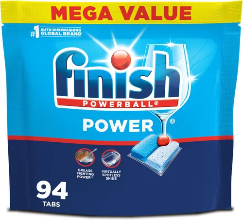 Miniatura 16 de Finish Power Cápsulas para lavavajillas, jabón detergente para lavavajillas sin enjuague previo para limpieza profunda y brillo con poder
