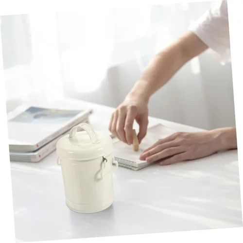 Miniatura 9 de Basurero de escritorio pequeño de escritorio, cubo de almacenamiento para artículos diversos, soporte para brochas de maquillaje, cubos pequeños