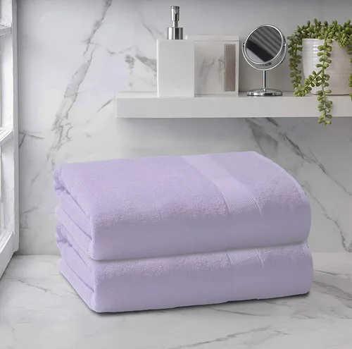 Miniatura 3 de Belizzi Home Toallas de Baño Extragrandes Premium de Algodón Paquete de 2, 35x70 - 100% Algodón Puro - Ideal para Uso Diario - Ultra Suave y Morado