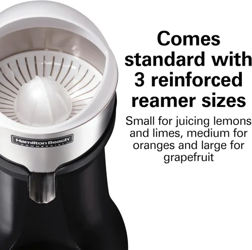 Miniatura 5 de Hamilton Beach Commercial Exprimidor eléctrico de cítricos de la línea FreshMark, llena un vaso de jugo en menos de 30 segundos, potente motor, 3
