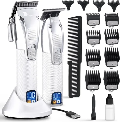 Fagaci Juego de cortapelos profesional para hombre, Turbo Power con corte preciso, cortadora de pelo para corte de cabello, juego de cortadora de