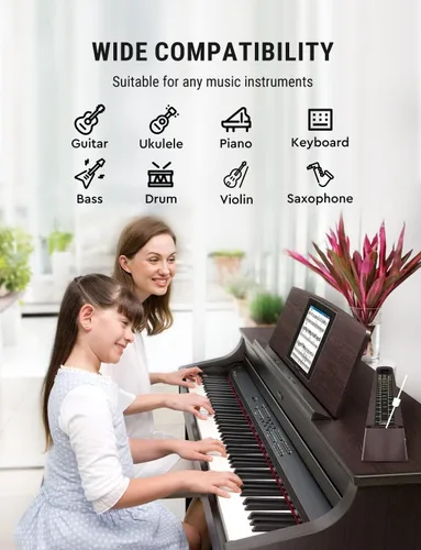 Miniatura 6 de M2 Metrónomo Mecánico para Piano, Guitarra, Bajo, Ukelele, Tambor, Violín, Chelo, Saxofón, Trompeta y Otros Instrumentos Musicales, Rastrea el Tempo