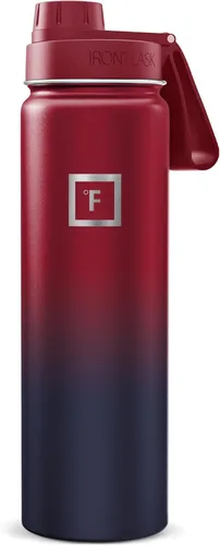 Miniatura 75 de IRON °FLASK Frasco de hidratación para acampar y senderismo con pajilla, botella de agua deportiva de acero inoxidable con aislamiento de boca