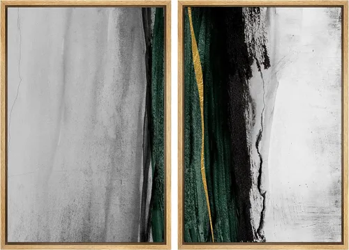 Miniatura 74 de MUDECOR Lienzo enmarcado para pared, bosque brumoso, reflejos, paisaje tranquilo, ilustraciones modernas, arte decorativo, bohemio, tranquilo/zen