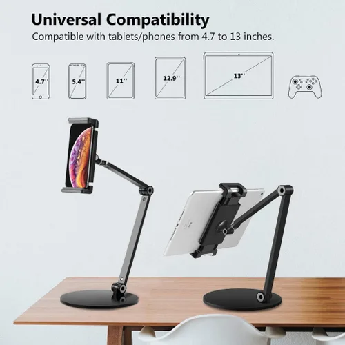 Miniatura 4 de Soporte para iPad para Escritorio, Soporte Surface Pro, Soporte Ajustable Multi-Ángulo para Tableta para Pantalla de 4.7''- 13'' Microsoft Surface