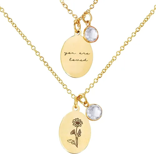 Miniatura 8 de Collar de flores de nacimiento, collar de piedra natal de diciembre, collar con dije para mamá, regalos de cumpleaños, cadena de oro, delicado