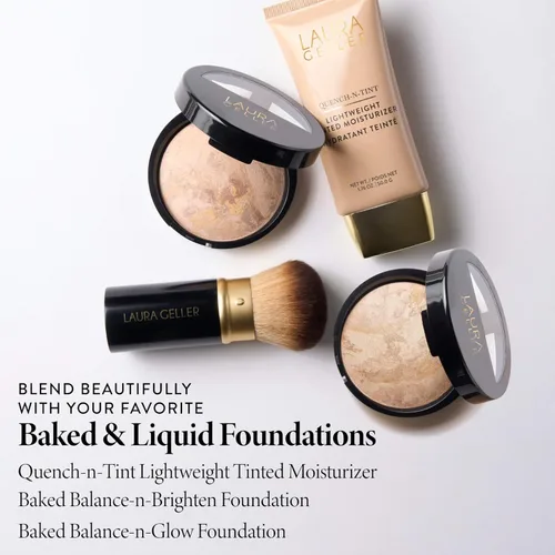 Miniatura 8 de LAURA GELLER NEW YORK - Brocha retráctil con mango de aluminio Kabuki, para todo el maquillaje facial y base para maquillaje facial líquido, crema