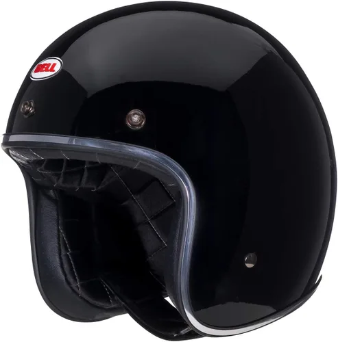 Miniatura 3 de Casco de moto de cara abierta Bell Custom 500 (negro brillante sólido, talla XXL)