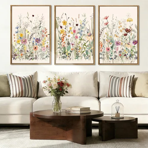 Miniatura 21 de BINCUE Lienzo de plantas botánicas neutrales, 6 piezas, arte de pared rústico, pinturas de pared de granja, impresiones botánicas de plantas