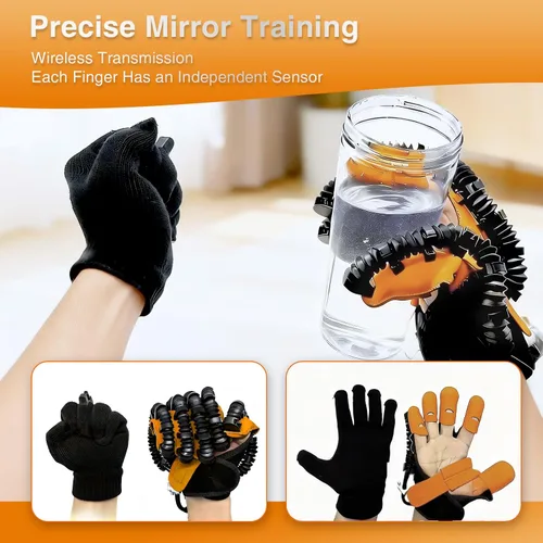 Miniatura 5 de Equipo de rehabilitación de manos, Guantes de terapia para dispositivo de recuperación de mano de accidente cerebrovascular, Guante