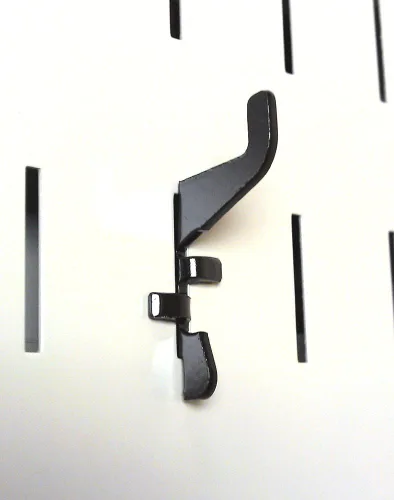 Miniatura 2 de Wall Control Pegboard Paquete de ganchos ranurados estándar – Ganchos de metal ranurados para tablero de clavijas Wall Control y tablero de Negro