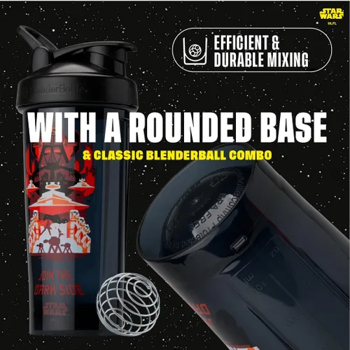 Miniatura 3 de BlenderBottle - Botella agitadora Pro Series Star Wars Perfecta para batidos de proteínas y preentrenamiento, Únete al lado oscuro, 28 onzas