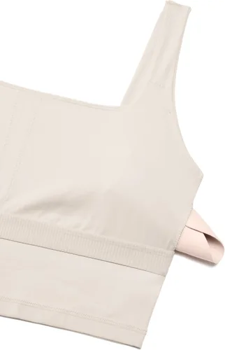 Miniatura 24 de CRZ YOGA Butterluxe Brasier deportivo de cuello cuadrado para mujer, estilo camiseta corta sin mangas, acolchado con soporte integrado para yoga