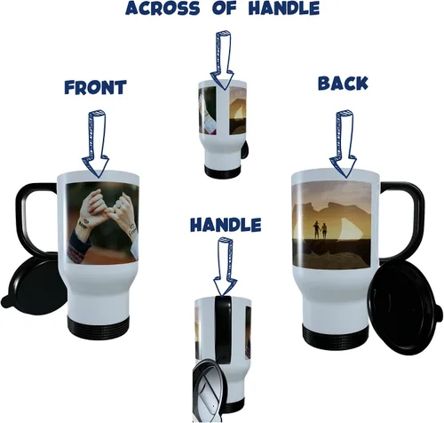 Miniatura 2 de Vaso de viaje personalizado para añadir foto, texto, nombre en la taza personalizada, impresión en ambos lados, aislado personalizado para hombres