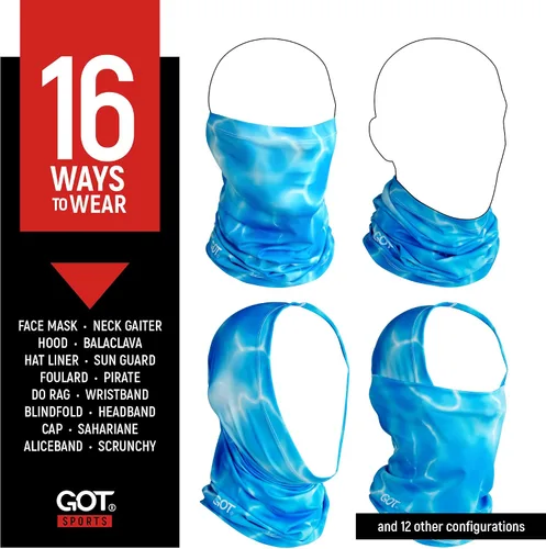 Miniatura 3 de GOT Sports UPF 50+ Bufanda de Pesca para Cuello - Máscara Facial UV de Protección Solar para Hombres y Mujeres - Cubierta Facial Camo SPF Gator