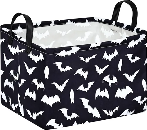 Miniatura 20 de MAIZMZ Cesta de almacenamiento rectangular vacía, organizador de almacenamiento impermeable de béisbol, cestas plegables con asas para mujeres