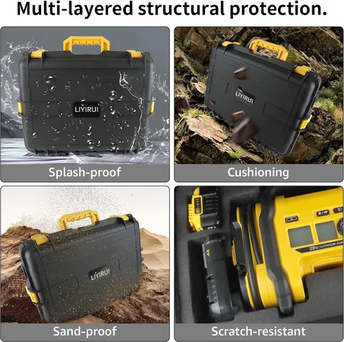 Miniatura 5 de DEWALT - Funda rígida compatible con inflador de neumáticos de 20 V MAX DCC020IB – Caja de almacenamiento protectora impermeable a prueba de golpes
