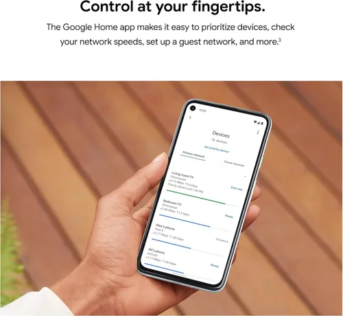 Miniatura 5 de Google WiFi AC1200 - Sistema WiFi de malla - Enrutador WiFi - Cobertura de 3000 pies cuadrados - Paquete de 2