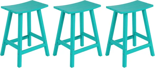 Miniatura 15 de WestinTrends Malibu - Juego de 2 taburetes para sillín para exteriores/patio, 24 alturas, color rojo
