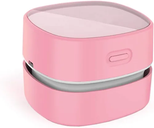 Miniatura 11 de ODISTAR Aspiradora de mostrador, mini barredora de polvo de mesa con temporizador digital, resistencia de hasta 400 minutos, rotación de 360º
