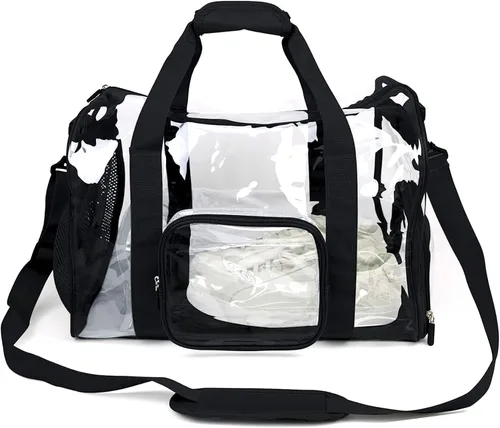 Miniatura 3 de Mochila transparente resistente, bolsa transparente duradera, Bolsa de gimnasio, color negro