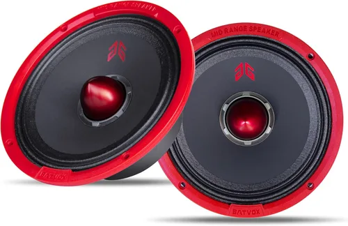 Miniatura 18 de MX80P1 - Altavoz de rango medio de 8 pulgadas, tapa antipolvo roja, 480 W máximo, 4 ohmios, altavoces de puerta de audio de alta calidad para coche
