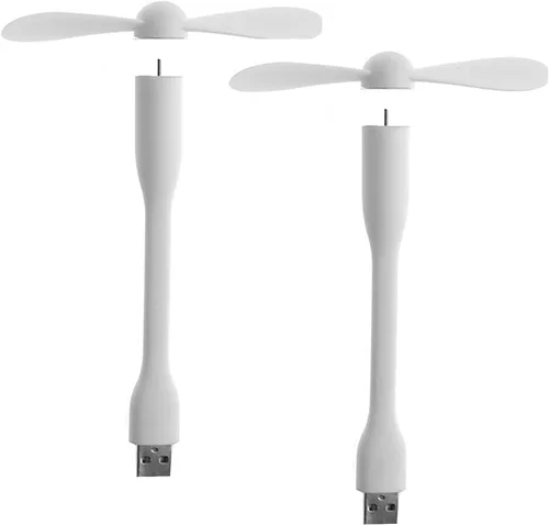Miniatura 8 de Sokelinn-six Ventilador flexible USB, mini ventiladores de refrigeración portátiles alimentados por USB para banco de energía, portátil, PC, Negro