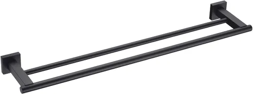 Miniatura 17 de Miyili Toallero doble de 24 pulgadas de acero inoxidable cepillado para toallas de baño, soporte de pared, A02N60B Acero cepillado