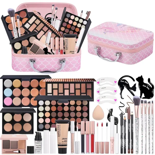 Miniatura 8 de Kit de maquillaje para niñas, juego de maquillaje para adolescentes principiantes, juego de regalo de maquillaje para mujeres con caja