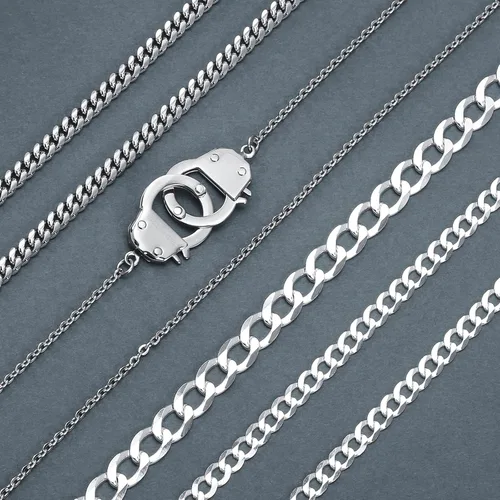 Miniatura 6 de Joyería de motociclista para esposas, collar de bloqueo de trabajo, socios en el crimen colgante de acero inoxidable para mujeres y hombres, 22