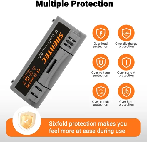 Miniatura 5 de Shentec Batería Ni-Mh de 4500mAh 14.4V compatible con 14904, compatible con iRobot Scooba Series 330 340 350 380 385 590 5800 5806 5900 5910 5920