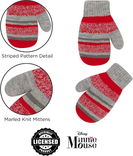Miniatura 6 de Disney Girls Toddler Winter Hat Scarf Mittens Set 2-4 Or Minnie Mouse Hat Scarves Kids Gloves Sets 4-7