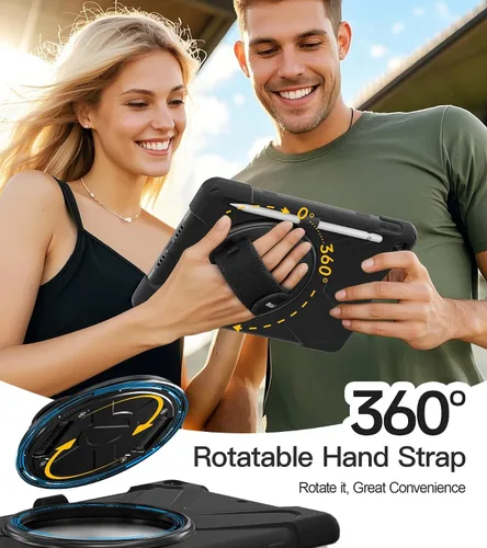Miniatura 4 de BRAECN Funda para iPad 6ª/5ª Generación, Funda iPad 9.7 2018/2017 - Resistente a Prueba de Golpes con Soporte para Lápices, Correa de Hombro