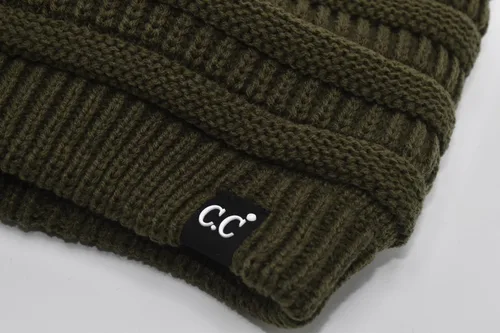 Miniatura 66 de C.C Winter Oversized Beanie Hat with Fuzzy Lining – Thick Knit Thermal Beanie for Cold Weather, Soft Warm Fleece Lined Cap
