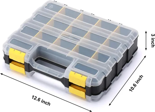 Miniatura 4 de Mayouko Organizador de Herramientas de Doble Cara, Separadores de Plástico Extraíbles Personalizables, Caja de Almacenamiento de Hardware, Excelente