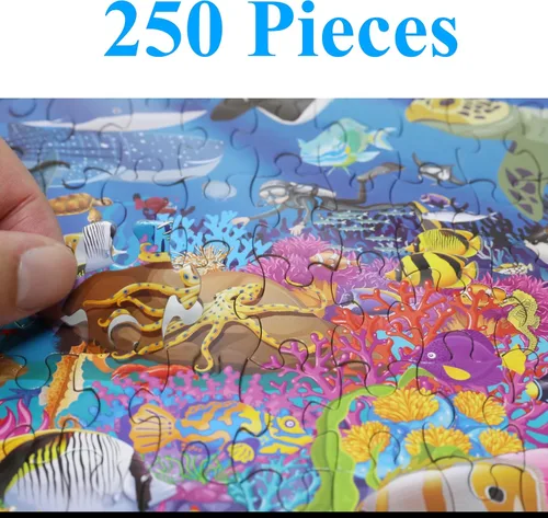 Miniatura 2 de Think2Master Ocean Life - Rompecabezas de 250 piezas. Gran artículo de regalo. 14.2 x 19.3 pulgadas