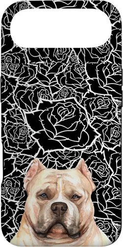 Miniatura 27 de American Bulldog Bully Dog Rose Flower Black White Pattern Case for iPhone 17