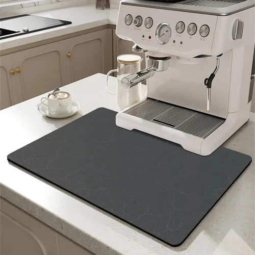 Miniatura 13 de Alfombrilla Divertida para Cafetera - Bandeja Espresso para Barra de Café Bajo Alfombrilla para Cafetera, Alfombrilla para Cafetera para Encimera
