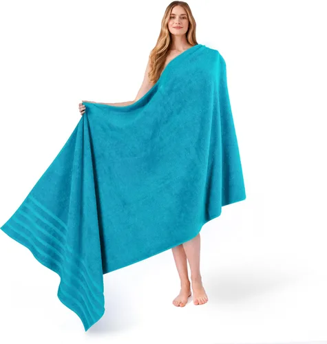 Miniatura 52 de American Soft Linen - Juego de 4 toallas, 100% de algodón turco, 27 x 54 pulgadas, tamaño extragrande, toallas para la ducha, color amarillo