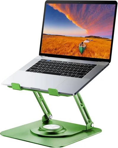 Miniatura 14 de JOYEKY Soporte para computadora portátil para escritorio, soporte de computadora ajustable con base giratoria de 360°, elevador ergonómico