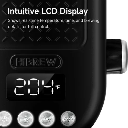 Miniatura 5 de HIBREW H10B - Cafetera de Espresso de 51mm - Temperatura y Volumen de Taza Ajustable a voluntad - Con Pantalla Inteligente y Medidor de Presión