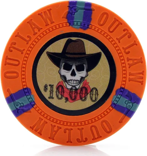 Versa Games Fichas de póquer Outlaw Clay en 0.46 oz - Paquete de 50 (colores a elegir)