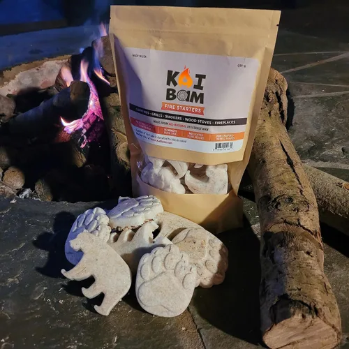 Miniatura 2 de Divertidos iniciadores de fuego para acampar - Formas temáticas de campamento, no tóxicas, veganas, sostenibles, tiempo de combustión de 15 minutos
