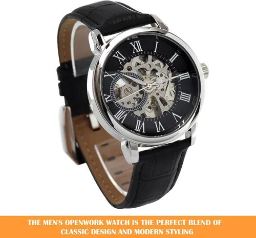 Miniatura 5 de Reloj calado para hombre con tarjeta de mensaje especial Man of Honor Proposal Will You Walk Me Down Aisle Brother of Bride be My Man of Honor