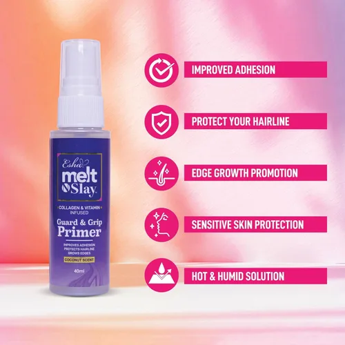 Miniatura 5 de Esha Melt N Slay Guard & Grip Primer - Colágeno, aceite de fruta de oliva, infusión de vitamina E - Mejora y protege tu piel - Mejora la adherencia