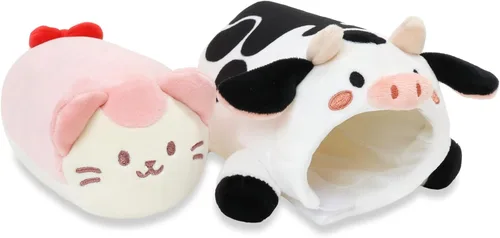 Miniatura 5 de Anirollz Peluche de animal de peluche – Muñeca Outfitz de manta pequeña de 6 pulgadas Suave, esponjoso, cálido, lindo, cómodo, seguro Almohada
