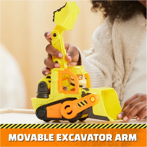 Miniatura 3 de Rubble & Crew, camión juguete Charger’s Crane Grabber con partes móviles y una figura de acción coleccionable, juguetes para niños mayores de 3 años