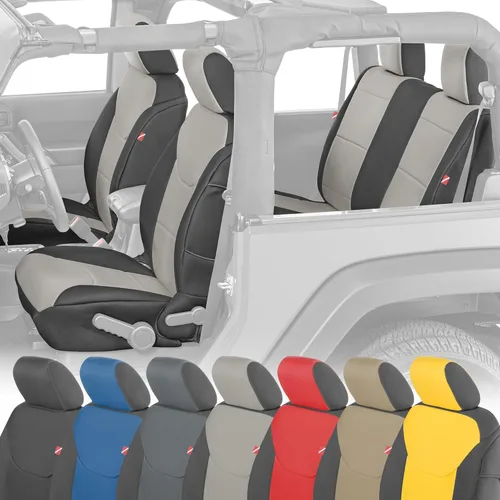 Miniatura 13 de Diver Down Neoprene Seat Cover Set - Fits Jeep JK 2007-2018 Wrangler 2-Door - Front and Back Seat Set - Custom Fit - Soft Padded Cushion Feel
