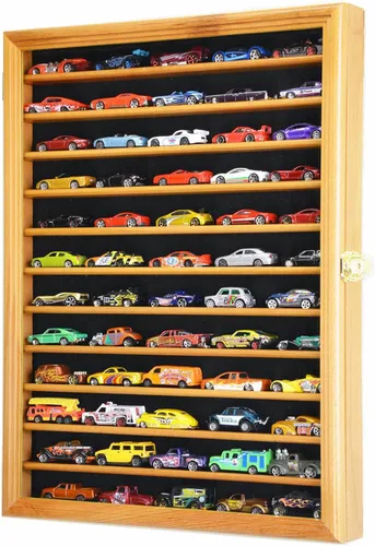Miniatura 6 de Gabinete de exhibición de autos modelo Diecast / Matchbox 1/64 con puerta (Negro)