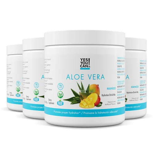 Miniatura 18 de Yes You Can! Mezcla de bebida en polvo de aloe vera, refuerzo de hidratación infundido con extracto de aloe vera orgánico puro, deliciosos sabores